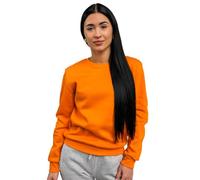 BOLF Mujer Sudadera Cerrada Básica Pulóver Suéter Blusa Jersey Sudadera de Algodón Estilo Deportivo W01A1 Naranja S [A1A]