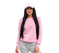 BOLF Mujer Sudadera Cerrada Básica Pulóver Suéter Blusa Jersey Sudadera de Algodón Estilo Deportivo W01A1 Rosa L [A1A]