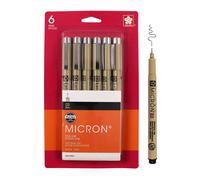Bolgrafos Sakura Pigma Micron Fineliner - Pensas de tinta negra de archivo - bolgrafos para escribir dibujo o diario - Tinta negra - 03 Tamao