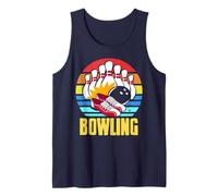 Boliche Retro Jugador Ligas Y Derribos Camiseta sin Mangas