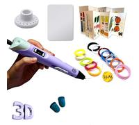 Boligrafo 3D niños - Lápiz 3D - Filamento pla - 45m de 15 Colores - 3 fILAMENTOS Fluorescentes - Plantillas para Pintar - Temperatura y Velocidad Ajustable - Manualidades Adulto