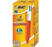 Bolígrafo 4 colores fino (12 uds.) BIC