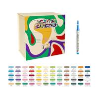 Bolígrafo acrílico líquido portátil multiusos para estudiantes, diario de arte en varias superficies, lápices de pintura acrílica impermeable