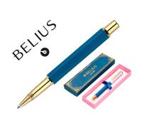 Belius BOLIGRAFO MACARON BLISS FORMA HEXAGONAL COLOR ROSA/AZUL Y DORADO TINTA AZUL CAJA DE DISEÐO