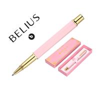 Belius BOLIGRAFO MACARON BLISS FORMA HEXAGONAL COLOR ROSA Y DORADO TINTA AZUL CAJA DE DISEÐO