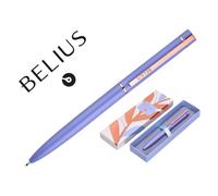 Boligrafo Belius Rose Aluminio Color Lavanda/Oro Rosa Tinta Azul Caja De Diseño