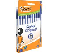 Bolígrafo BIC Cristal Original 516352 Azul Cuerpo Transparente Tinta Aceite 10 Unidades