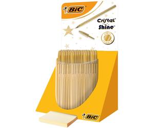 Bolígrafo BIC Cristal Shine Gold Ink, Expositor x40