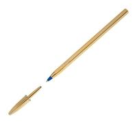 BIC 207062 Bolígrafo Cristal Shine Oro Tinta, Azul, 1,0 Mm.