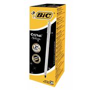 Bolígrafo BIC Cristal Shine Plata, Caja x20