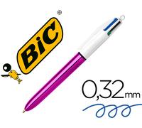 Bolígrafo Bic Cuatro Colores Morado Brillo Punta 1 Mm - BIC