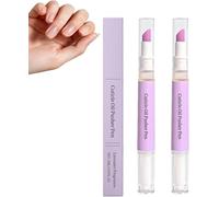 Bolígrafo con aceite para empujar cutículas, 2 en 1 para el cuidado de las uñas con vitamina E nutritiva y aceite de lavanda, suave eliminador de cutículas e hidratante para uñas secas y dañadas