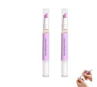 Bolígrafo con aceite para empujar cutículas, bolígrafos con aceite para uñas 2 en 1 para eliminar cutículas con aroma a lavanda, tratamiento para el crecimiento de las uñas (2pcs)