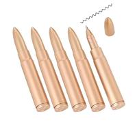 Bolígrafo con forma puntiaguda única, punta fina de 0, 5 MM, peso ligero, agarre ergonómico, bolígrafo ABS para escuela, regalo para estudiantes, escritura, 5 uds