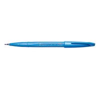 Bolígrafo con punta de fieltro, marca Pentel, color azul celeste