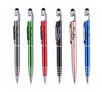 Bolígrafo Crystal óptico capacitivo, bolígrafo retráctil para todos los dispositivos de pantalla táctil, color Bolígrafo con soporte para teléfono.