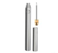 Bolígrafo de alambre caliente recargable para trenzar, sellador de extremo de cable con puntas de aleación, herramienta de calentamiento rápido, 16,5 cm (plata)