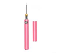 Bolígrafo de alambre caliente recargable para trenzar, sellador de extremo de cable con puntas de aleación, herramienta de calentamiento rápido, 16,5 cm (rosa)