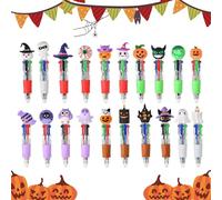 Bolígrafo de baile de Halloween - 20 bolígrafos para Ballpoint para vacaciones con fantasma | 4 colores ergonómicos de secado rápido y suave de Halloween de papelería de escritura de Jo