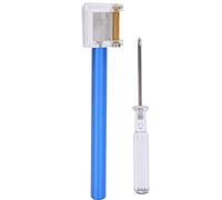 Bolígrafo de borde de cuero Bolígrafo de borde de acero inoxidable Rodillo de pintura Craft Oil Pen Aplicador Herramienta de artesanía de cuero(Azul)