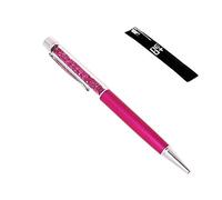 Bolígrafo de calidad con cristales - Recarga y bolsa de bolígrafo incluida - vendedor de I AM UK, color fucsia
