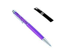 Bolígrafo de calidad con cristales - Recarga y bolsa de bolígrafo incluida - vendedor de I AM UK, color Morado oscuro.