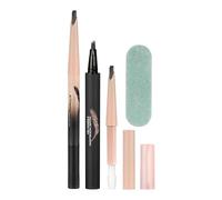 Bolígrafo De Cejas Curvadas - Lápiz Para Cejas, Lápiz De Cejas | Pluma De Ceja Líquida Mejorada, Con Un Aplicador de Punta Tenedor Principio 4, Maquillaje De Tinte De Cejas, T