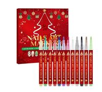 Bolígrafo de esmalte de uñas, 12 colores, herramienta de manicura de secado rápido, 0,3 mm, bolígrafos de esmalte de uñas, para mujeres, arte y diseño, garabatos de dibujo, salón, casa práctica de