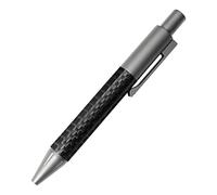 Bolígrafo de fibra de carbono, bolígrafos de aceite Clicker con punta de 0,5 mm, escritura suave para estudiantes, viajeros, uso de firmas
