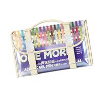 Bolígrafo de gel acrílico multiusos de 0,8 mm, multicolor, retráctil, para dibujo artístico, dibujo, boceto, toma de notas, superposición de diario de colores