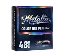 Bolígrafo de gel acrílico profesional Bolígrafo de gel metálico de 48 colores para artistas, estudiantes, niños, fabricación de tarjetas, dibujo, de notas, marcadores de arte a prueba de