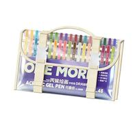 Bolígrafo de gel acrílico retráctil de 0,8 mm para dibujar, para artistas, estudiantes, diario, bocetos, toma de notas y garabatos, marcadores para colorear mezclables