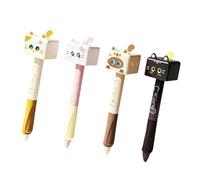 Bolígrafo de gel con diseño de gatos divertidos con juguete antiestrés para aliviar el estrés, bolígrafo retráctil para la escuela, oficina, suministros de regalo, divertido bolígrafo de botón para