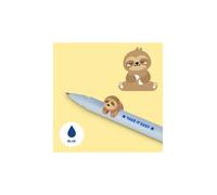 Legami Bolígrafo de gel Lovely Friends – evita que ruede, tinta azul, animal extraíble 0,5 mm