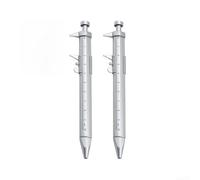 Bolígrafo de gel multifuncional con calibrador Vernier de 0 a 100 mm, escala de medición para oficina y escuela, bolígrafo de dibujo preciso, repuesto negro, 2 unidades