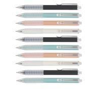 Bolígrafo de Gel retráctil, tintas negras neutras estéticas, prensado, regalo de escritura, diario para estudiantes, 10 Uds.