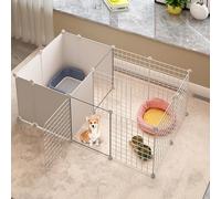 Bolígrafo De Juego para Cachorros, Corralito Portátil para Interiores con Puerta, Jaula para Animales Pequeños, Valla De Patio De Alambre De Metal, Bolígrafo De Ejercicio para Mascotas,A