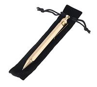 Bolígrafo de latón macizo, hecho a mano de cobre y latón de primavera, bolígrafo de escritura, suministros de oficina, escritura negra suave