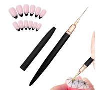 Bolígrafo de manicura con punta fina y luz | Pincel delineador de uñas, manicura, pedicura, acrílico, gel, laca, decoración, línea de detalle, rayas, puntos