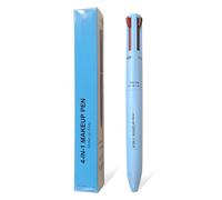 Bolígrafo de maquillaje 4 en 1 con delineador de ojos, delineador de labios, lápiz para cejas y bolígrafo de maquillaje resaltador, lápiz portátil de fácil cambio 4 en 1 para mujeres que viajan al.