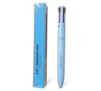 Bolígrafo de maquillaje 4 en 1 con delineador de ojos, delineador de labios, lápiz para cejas y bolígrafo de maquillaje resaltador, lápiz portátil de fácil cambio 4 en 1 para mujeres que viajan al.