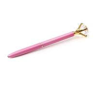 Bolígrafo de metal grande con diamantes de imitación de bola de moda escuela suministros de oficina regalo portátil y útilTratamiento muy atractivo