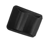 Bolígrafo de piel sintética de alta calidad con fácil acceso para viajes de negocios, funda de doble soporte