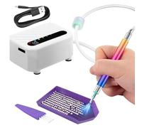 Bolígrafo de pintura eléctrico | Taladros de pintura recargables con potente función de aspiradora | Sistema de recompensa para accesorios de pintura ligeros para el aula para niños y jóvenes