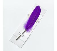 Bolígrafo de plumas, tinta negra, estilo vintage, con plumas, refinado, chapado en barra, para escribir en la escuela, regalo de boda, color negro