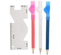 Bolígrafo de Sastre con Regla de Costura de Metal, Calibre Preciso para Máquina de Coser, Regalo Ideal para Entusiastas del Bricolaje Bolígrafo de Costura Regla de Metal