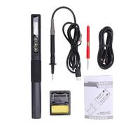 Bolígrafo de soldadura OLED de calor rápido inalámbrico, soldador portátil, kit de pistola de soldadura digital, multímetro combinado para reparaciones electrónicas, proyectos de (Negra)