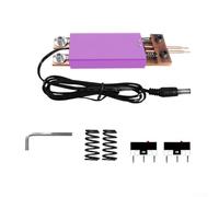 Bolígrafo de soldadura por puntos, varilla de cobre con resortes dobles para una rápida disipación del calor y un rendimiento estable, compatible con sistemas de batería DC4-12V (morado)