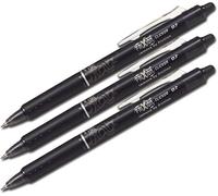 Bolígrafo de tinta borrable Pilot Frixion Clicker, en color negro, negro, 3 Stifte