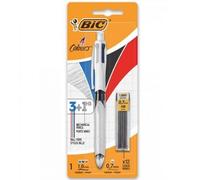 Bolígrafo de Tinta de Aceite Retráctil Bic 4 Colours 942103/ 1 unidad/ 4 Colores de Tinta/ Cuerpo Color Blanco